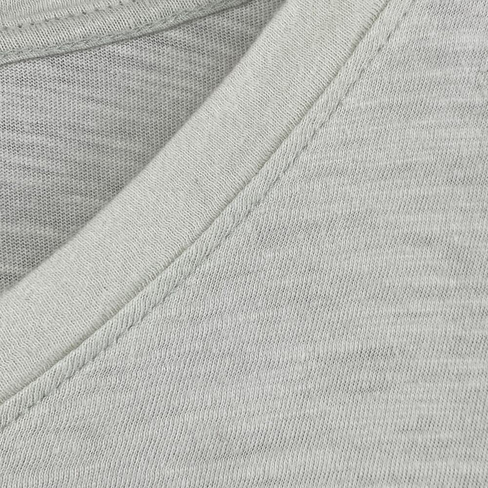 EILEEN FISHER Top 2X Slub Organic Cotton Jersey V-Neck Long Sleeve Light Green - Picture 6 of 11